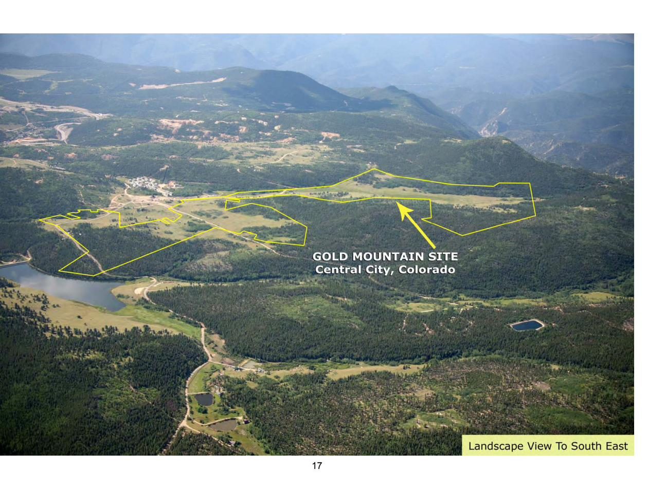 Aerial view along the eastern ridge